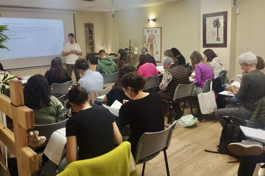 Aula durante una formación presencial de Medicina Tradicional China